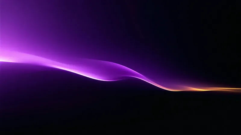 Abstract visualization of model drift — a glowing metric line gradually declining on dark background