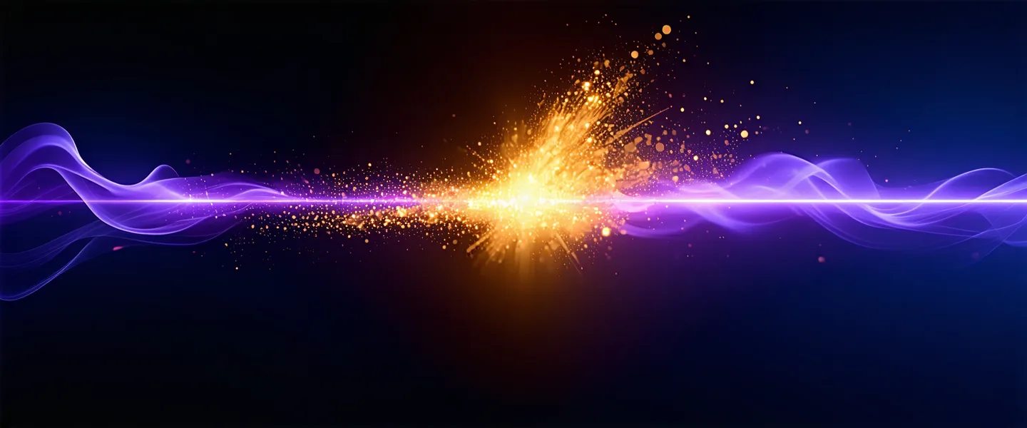 Abstract pipeline trigger visualization showing an amber glow at a threshold crossing point initiating a new training flow
